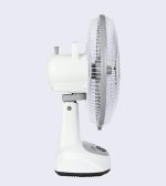 VISION Rechargeable Table Fan 12" White USB charger